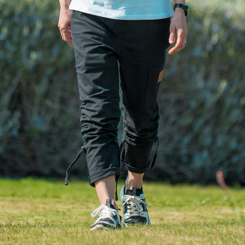 close up on the women's travel pants