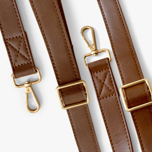 Leather Shoulder Straps, Brown
