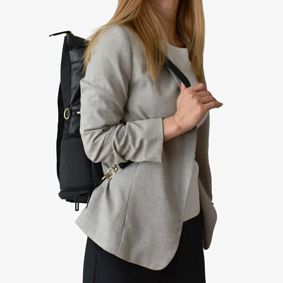 Women's Convertible Backpack – DAKOTA (3 in 1 Design, Black)